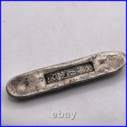 Vintage Chinese Silver Sycee Ingot Bar Coin 1950s Old Currency Collectible