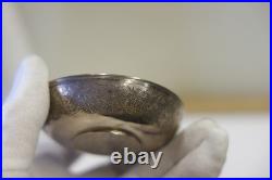 Vintage Middle Eastern Silver Coin made into. 900 Silver Dish 61.53 Grams