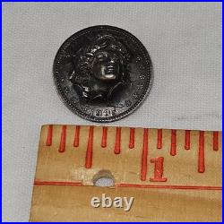 Vintage Repousse 1905 Morgan Silver Dollar Brooch Pin Pop Out 3D Coin AWESOME