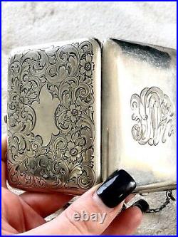 Vintage Sterling Silver Art Deco 925 Wallet Ladies Cigarette Case Coin Holder