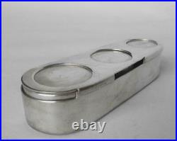 Vintage Tiffany & Co Makers Sterling Silver Triple Coin Holder Magnetic Base