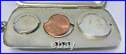 Vtg VIctorian Sterling SIlver Coin Case Holder Key Fob Monogram Ornate 70.46g