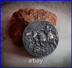 Zawisza The Black 200g Antiqued Silver Coin 5000 Francs CFA Cameroon 2024 6.4oz