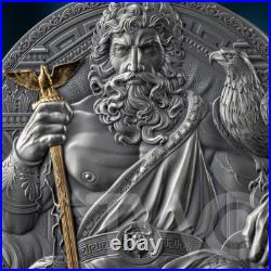 Zeus The Great Greek Mythology 3 oz Antique finish Silver Coin CFA Cameroon 2025 Zeus The Great Greek Mythology 3 oz Antique finish Silver Coin CFA Cameroon 2025