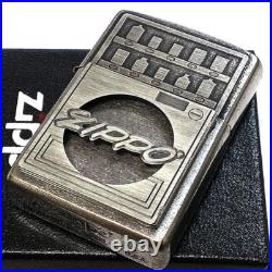 Zippo Coin Holder Gimmick Chrome Distressed Metal Antique Silver Lighter