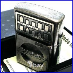 Zippo Coin Holder Gimmick Chrome Distressed Metal Antique Silver Lighter